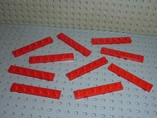 10 x LEGO Red plate 1x6 ref