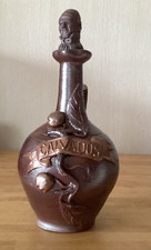 Bouteille  En Grés Vintage A Calvados Normandie