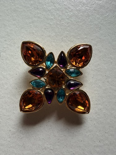 Broche fleur yves saint - fleur,