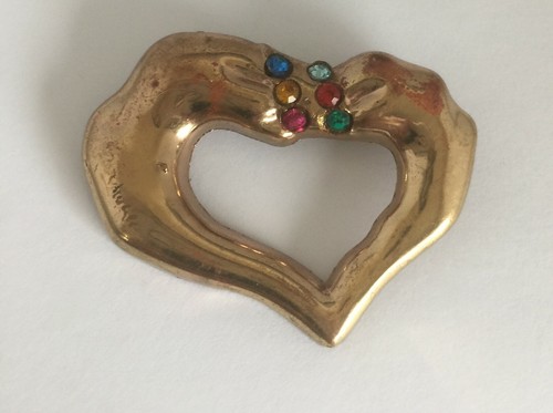 Broche ajouree coeur metal - "coeur"/,