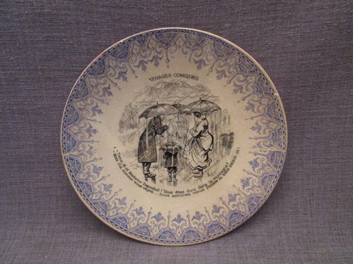 Assiette parlante ancienne - , en