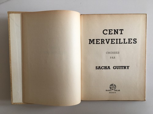 Cent merveilles choisies par - cent,