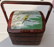 Boite panier pique-nique mariage asiatique, 3 compartiments