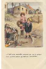 CPA POULBOT C'EST UNE MOUCHE COMME CA QU'A PIQUE MA PETITE SOEUR