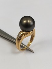Natural Tahitian Black Pearl &