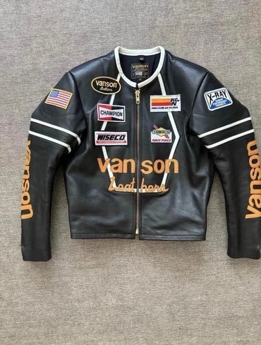 Blouson moto cuir vanson - en,
