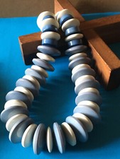 Vintage Retro Gros Collier Perles Rondelles Plastique