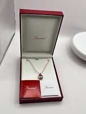 Collier Pendentif Baccarat Paris Fleurs de Psydélic Rose Larme Argent 925 Rare