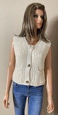 Gilet maille beige sans manche