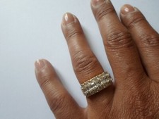 bague en plaqué or, pavé de zirconiums, t. 57