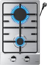 Plaque de Cuisson à Gaz 2 feux - Encastrable Inox - Gaz Naturel/Propane 