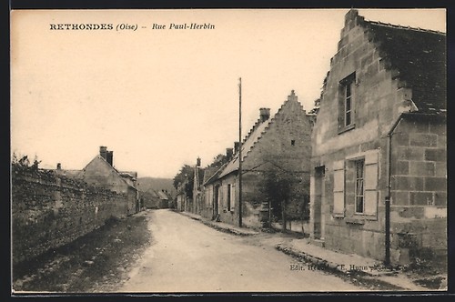 Cpa rethondes rue paul herbin - rue, paul-herbin