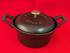 La Coquette STAUB cocotte en fonte noire 12 cm, mini Staub cast iron cocotte
