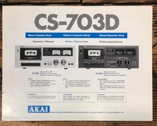 Akai CS-703D Cassette Owners /