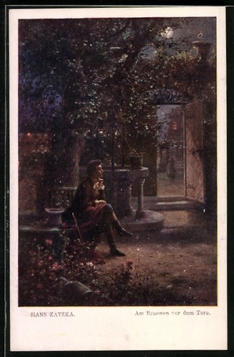 Carte postale artiste hans - carte,