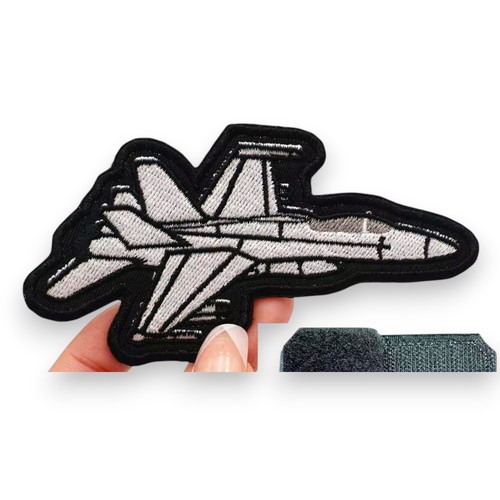 Ecusson avion chasse gris - ecusson, de