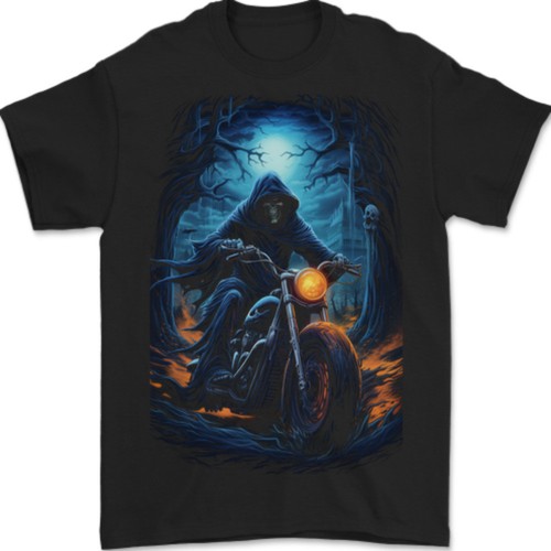 Shirt skull biker - t-shirt, moto