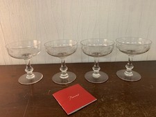 3 coupes gravées à champagne en cristal de Baccarat (prix à la pièce)modèle1