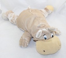 Peluche vintage hippopotame SUPERTOYS Super Toys beige style rumple (F14079)