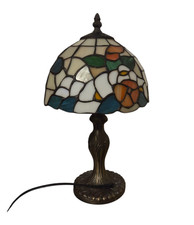 Lampe De Table Tiffany Style Fleurs Décor Vintage Décoratif 37 Cm