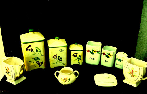 Pots épices dont 3 peints - 6,