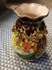 Hubert Bequet vase modèle 400 oiseau et fleurs