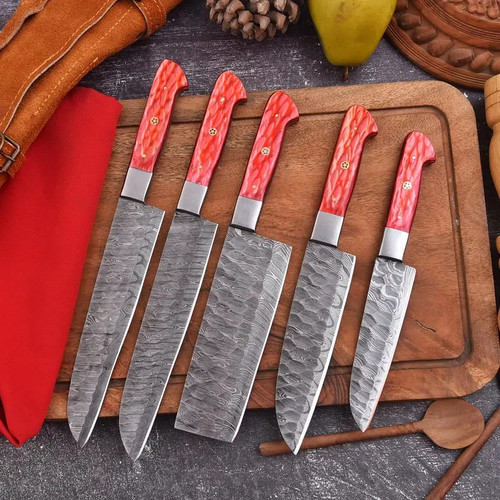 Handmade damascus chef knife - handmade,