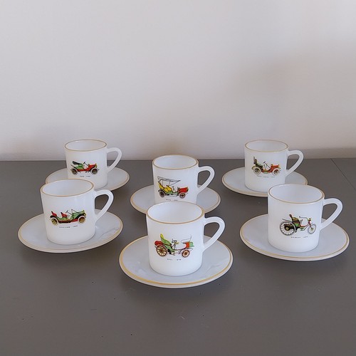 Tasses soucoupes à café - 6,
