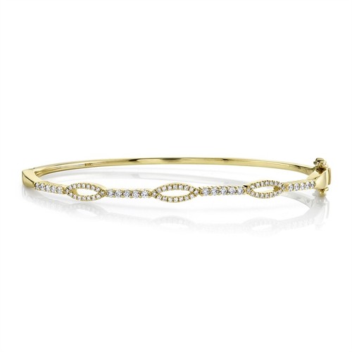 14k jaune diamant bracelet - 14k, or
