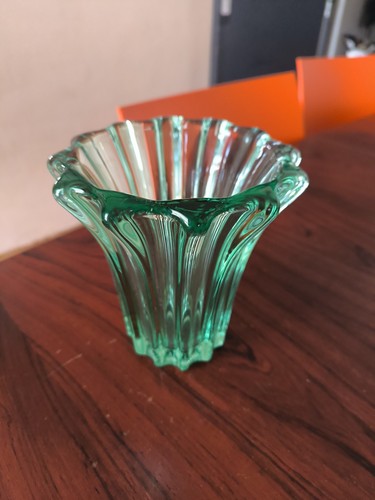 Vase vert art déco - vase,