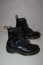 Dr MARTENS  Bottines Boots Cuir Vernis Noir T 36 BE