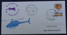 1 Enveloppes  Oblit. spéciale Transport / Hélico / L'ILE d'YEU (1er Anniv) 1988