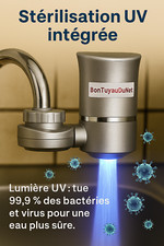 Purificateur d'eau pour robinet – Filtration 6 étapes avec stérilisation UV