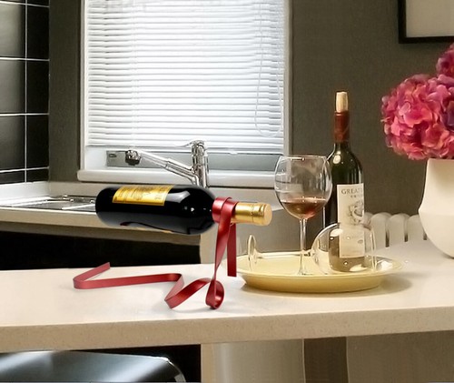 Vin support bouteille flottant - vin,