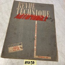 Moteur diesel Panhard type 4HL manuel Revue Technique Automobile RTA 1950