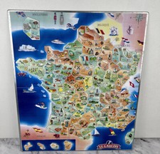 CARTE DE FRANCE Départements complet 97 magnets avec plaque.LE GAULOIS 1994/95