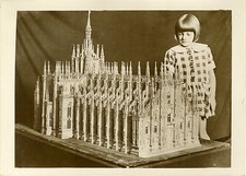 "Maquette réduite Cathédrale de MILAN 1931" Photo originale G. DEVRED / Agce ROL