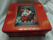 Boîte Metal Publicitaire  a Biscuits  LEFEVRE  UTILE