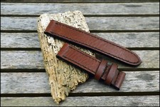 French Ammo n°07 en 22x22mm aux bord ciré noir Oméga,Breitling,Rolex,Seiko,Oris