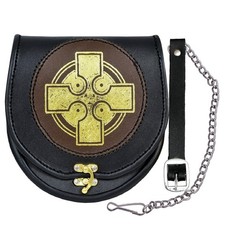 NORMAN Sporran En Cuir Noir
