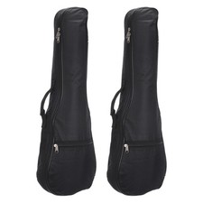 Ukulele Boîte 26 Pouce Ukulele Sac Unique Épaule Réglable Sangles Noir 2 Paquet