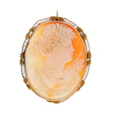 Jaune sculpté coque cameo - jaune,