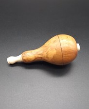 Interrupteur ancien Bouton sonnette poire en bois vintage déco loft ancien n18