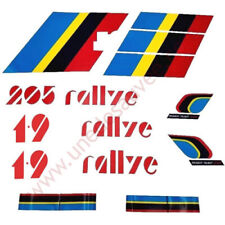AUTOCOLLANTS STICKERS BANDES PTS LOGOS PEUGEOT 205 RALLYE 1.9 KIT COMPLET