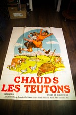 CHAUD LES TEUTONS Adult X-Rated French Grande Vintage Movie Poster Original 1973