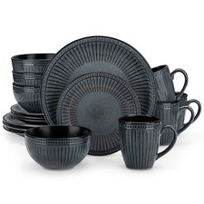 Ensemble vaisselle gris noir