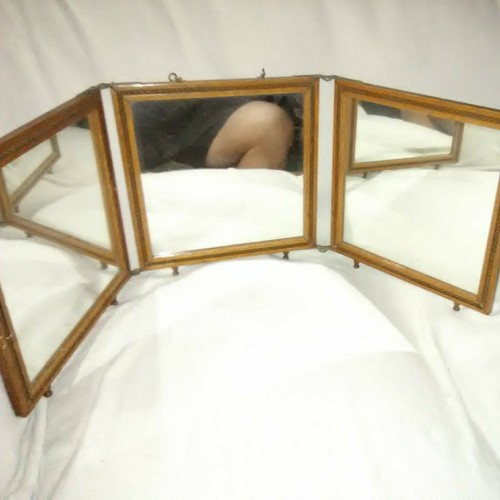 Antique tri folding vanity - vanity,