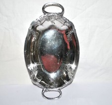 GALLIA maison CHRISTOFLE Coupe Plat creux décor Laurier en métal argenté