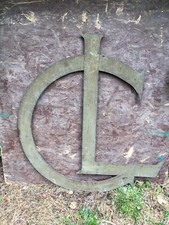 Très Belle Grande enseigne crédit Lyonnais Metal fer Bernard Tapie banque￼ 1920