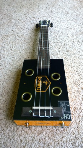 Tenor cigar box - ukulele,, black